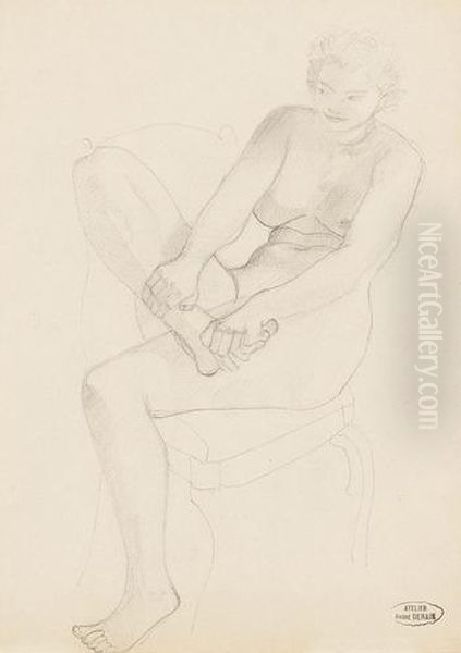 Femme Assise. Oil Painting by Andre Derain