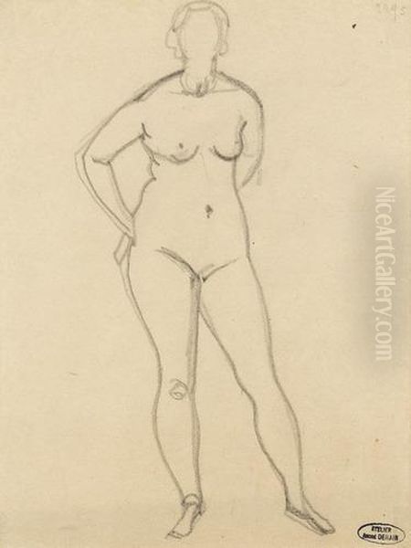 Femme Nue. Oil Painting by Andre Derain