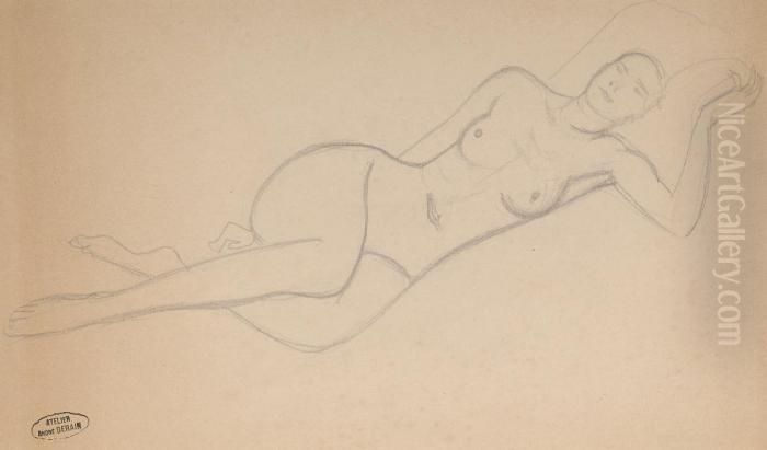Nu Allonge Oil Painting by Andre Derain