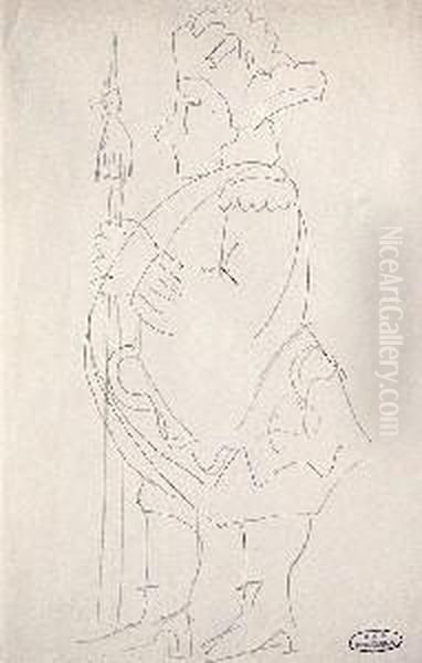  Personnage De Theatre Pour Pantagruel  Oil Painting by Andre Derain