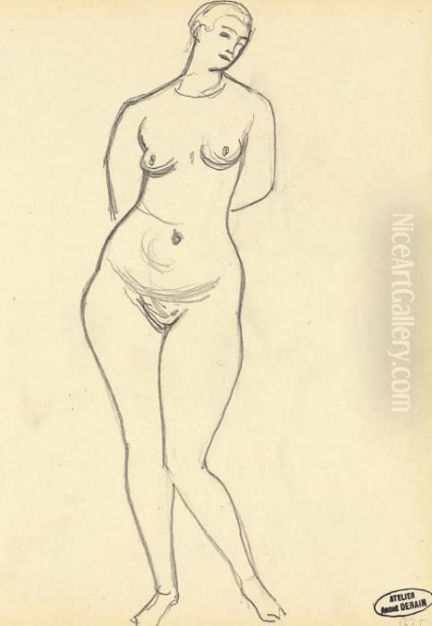 Nue Debout Oil Painting by Andre Derain