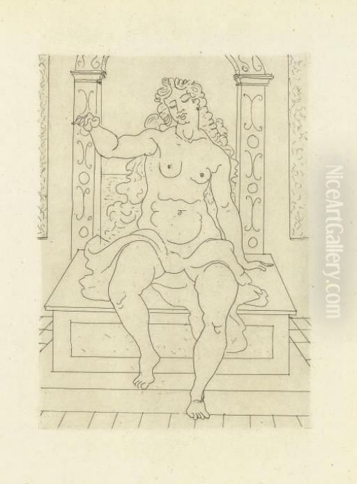 Ovide [marcel Prevost] Oil Painting by Andre Derain