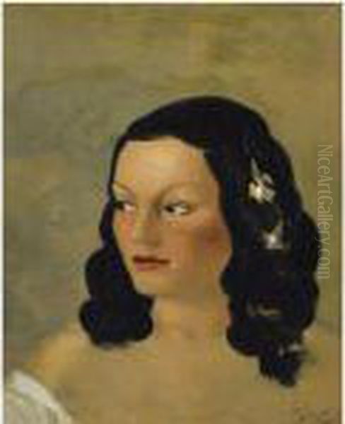 Portrait De Jeune Femme Oil Painting by Andre Derain