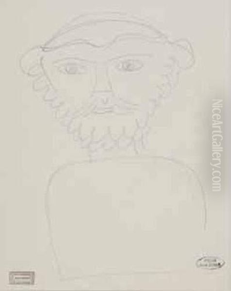 Visage A L'antique Barbu Oil Painting by Andre Derain