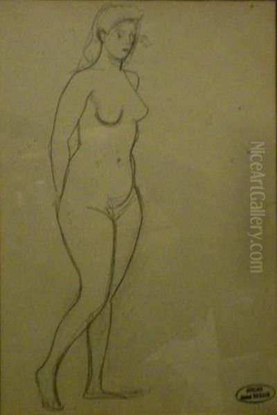 Nu Debout Tourne Vers La Droite Oil Painting by Andre Derain