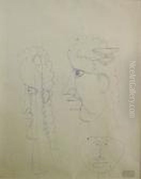 Etudes De Masques Oil Painting by Andre Derain