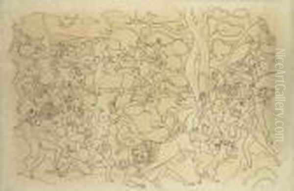 Scene Mythologique Oil Painting by Andre Derain