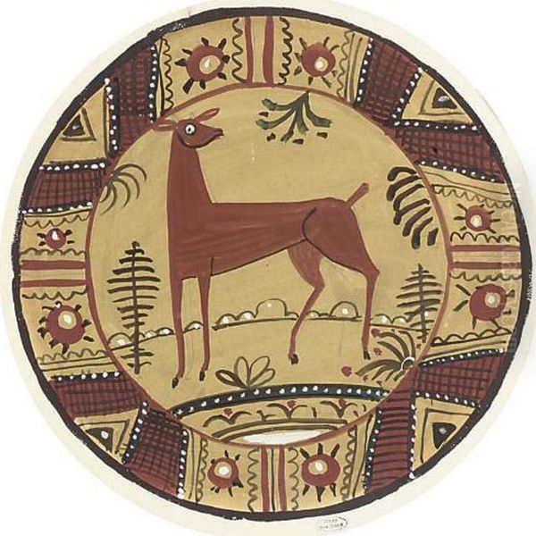 Projet Pour Un Plat En Ceramique Oil Painting by Andre Derain