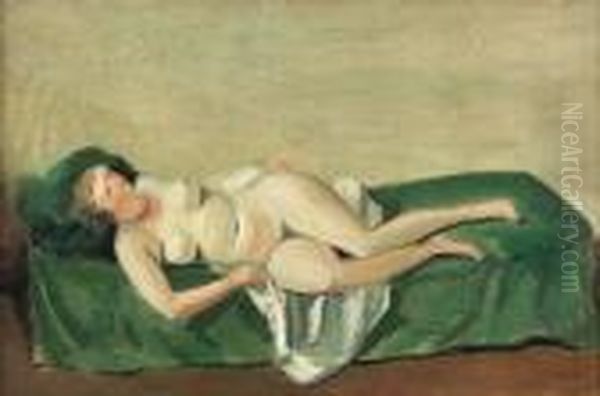 Nu Au Divan Oil Painting by Andre Derain