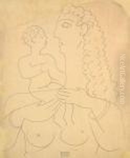 Maternite Oil Painting by Andre Derain