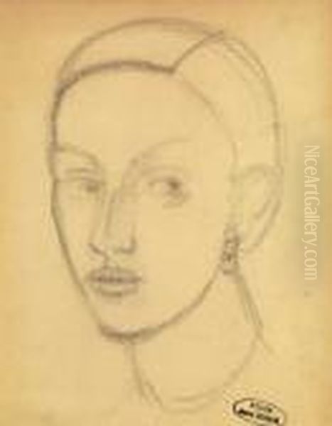 Portrait De Femme Oil Painting by Andre Derain