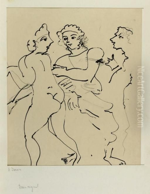 T. Petronius Arbiter, 
Le Satyricon Oil Painting by Andre Derain