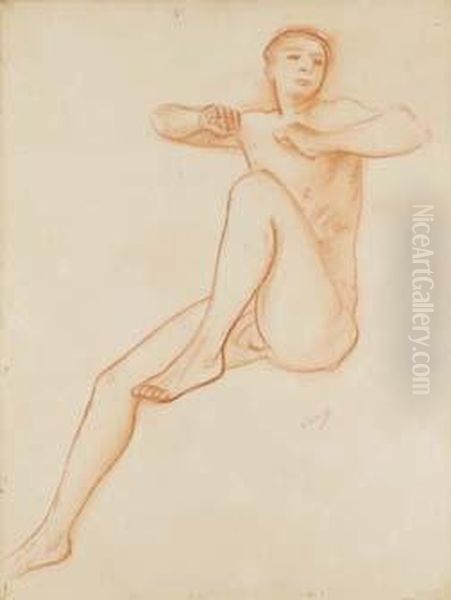 Acadamie D'homme Oil Painting by Andre Derain