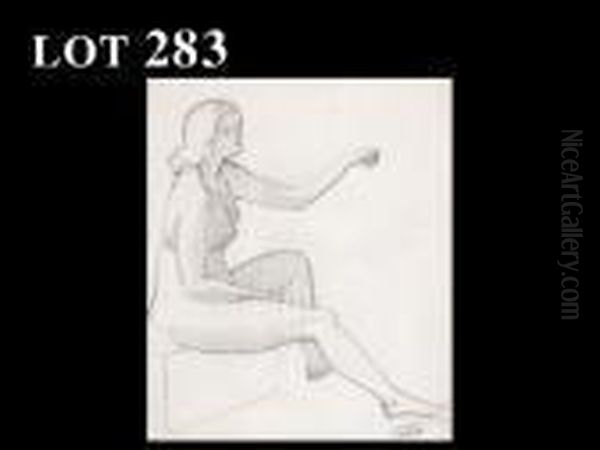 Nu Assise Oil Painting by Andre Derain