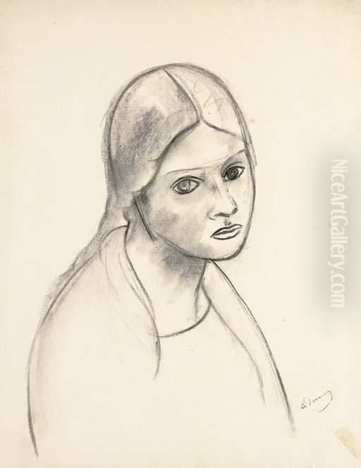 Buste De Femme Oil Painting by Andre Derain