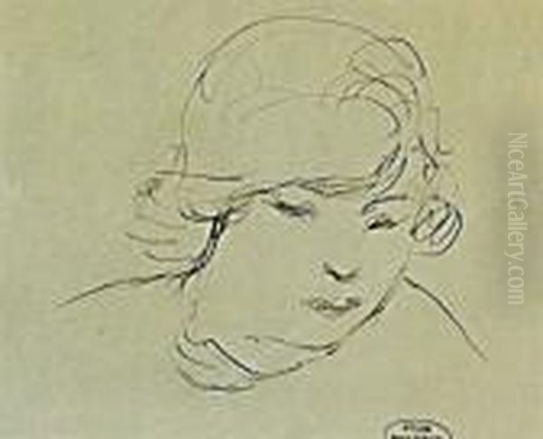 Portrait De Jeune Femme Oil Painting by Andre Derain