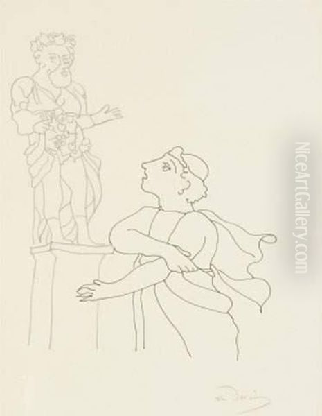 La Statue Oil Painting by Andre Derain