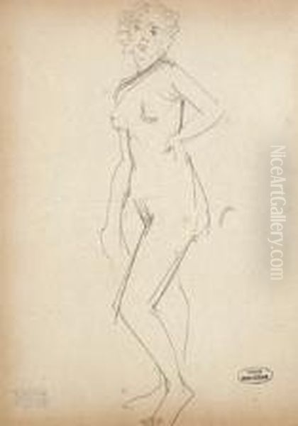 Nu Debout. Oil Painting by Andre Derain