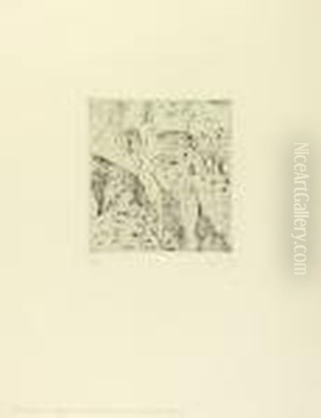 Couple Au Bord Du Torrent Oil Painting by Andre Derain