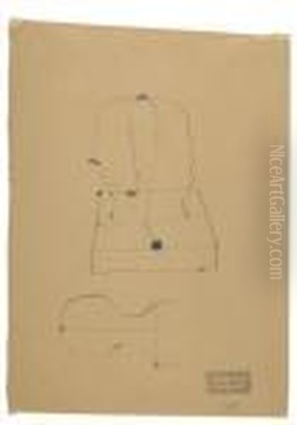 3 Bll.: Kopfstudie - Korperstudien (2). Oil Painting by Andre Derain