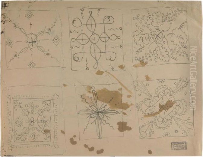 4 Bll. Ornamentale Studien. Oil Painting by Andre Derain