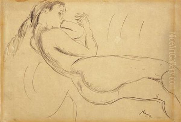 Female Nude Oil Painting by Andre Derain