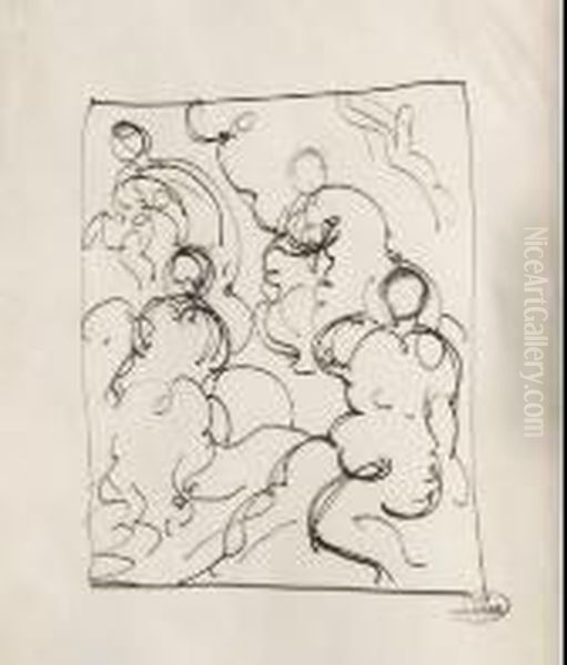 Personnages Oil Painting by Andre Derain