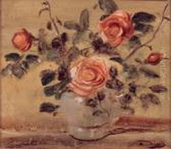 Roses Dans Un Vase Oil Painting by Andre Derain