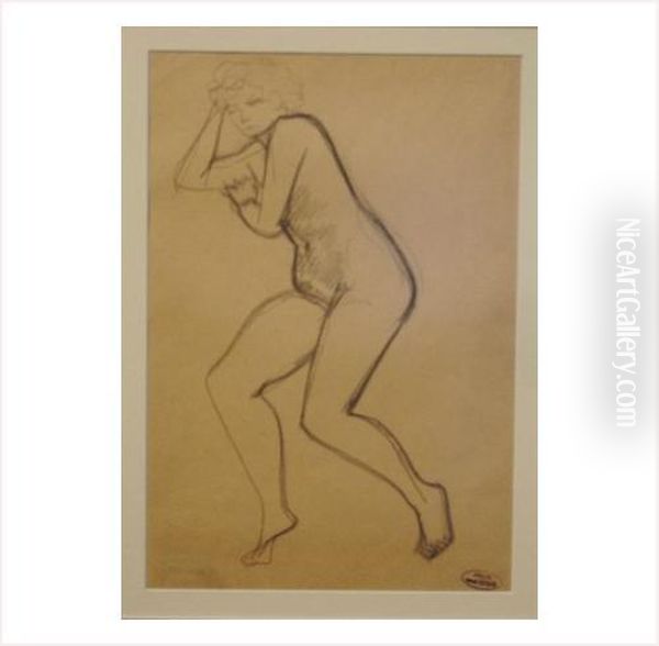 Nu Accoude Oil Painting by Andre Derain