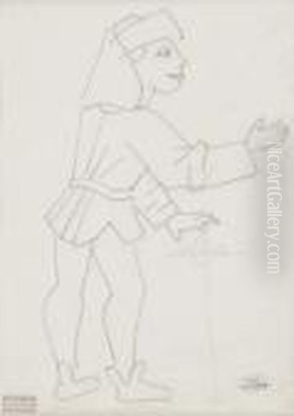 Un Page De Profil Oil Painting by Andre Derain