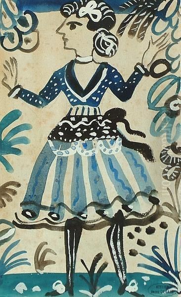 Jeune Fille Oil Painting by Andre Derain