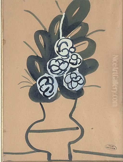 Vase De Fleurs Oil Painting by Andre Derain