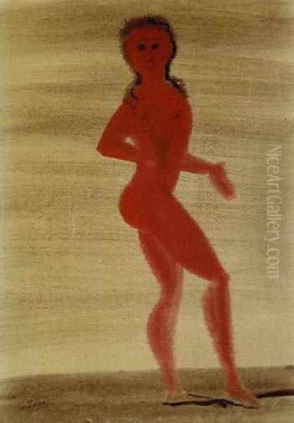 Nu Feminin Debout Oil Painting by Andre Derain