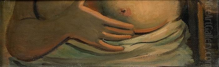 Main Sous Un Sein (fragment). Oil Painting by Andre Derain