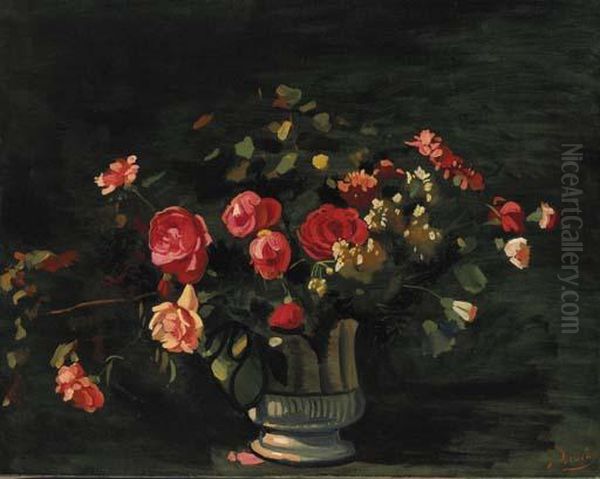 Vase De Fleurs Oil Painting by Andre Derain