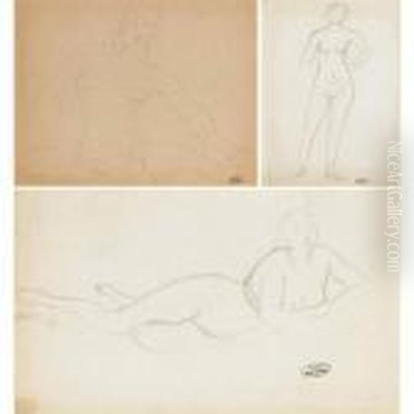 Nus Oil Painting by Andre Derain