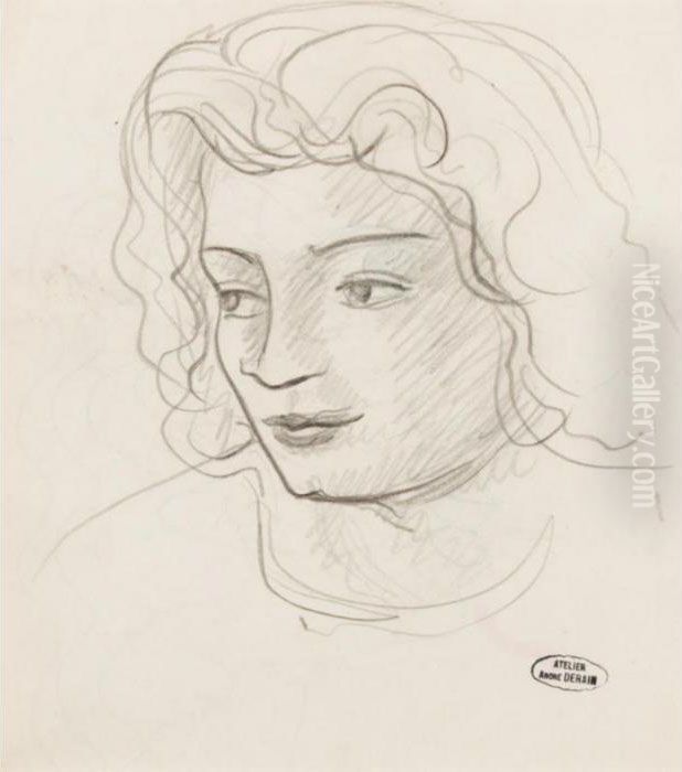 Portrait De Femme Oil Painting by Andre Derain