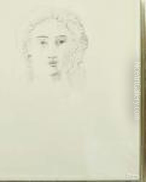 Portrait Einer Jungen Frau. Oil Painting by Andre Derain