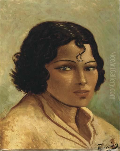 Portrait De Tela-tchai Oil Painting by Andre Derain