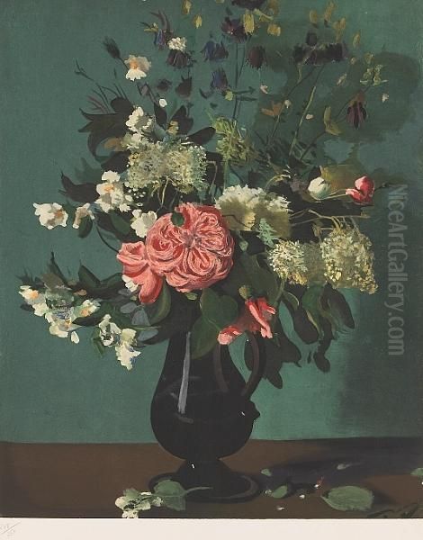 Vase De Fleurs Oil Painting by Andre Derain