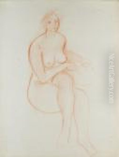 Femme Nue Assise Oil Painting by Andre Derain