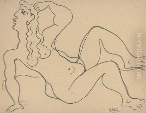 Nue Au Repos Oil Painting by Andre Derain