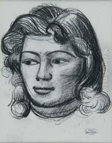  Visage De Femme Aux Boucles  Oil Painting by Andre Derain