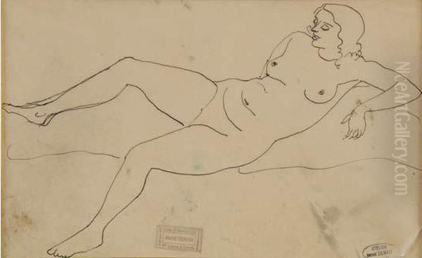  Odalisque  Oil Painting by Andre Derain