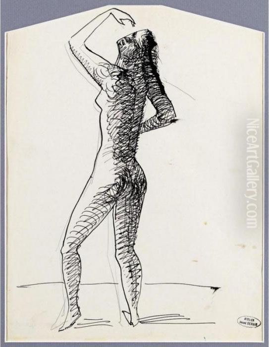 Nu Oil Painting by Andre Derain