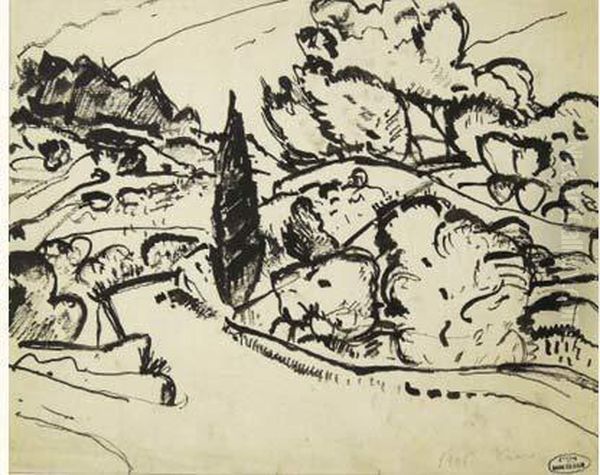 Paysage De Cassis Oil Painting by Andre Derain