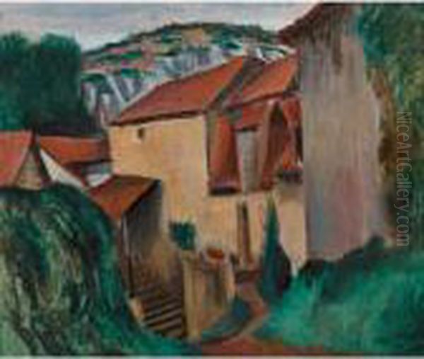 Paysage A Vers Oil Painting by Andre Derain