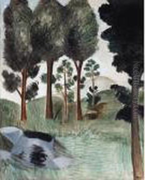 Les Grands Arbres Oil Painting by Andre Derain