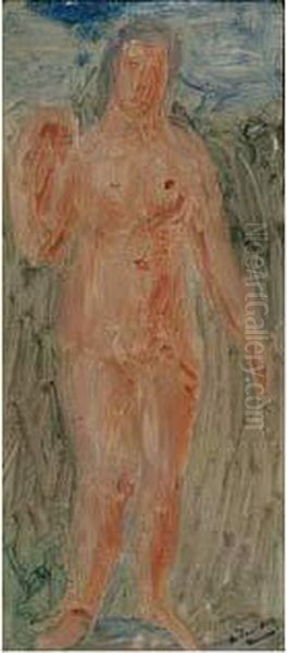 Jeune Femme Nue Debout, Circa 1920 Oil Painting by Andre Derain