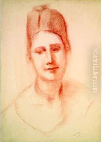 Portrait De Madame Derain Oil Painting by Andre Derain